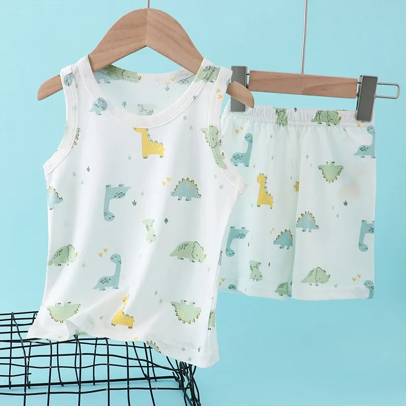 Baby Clothing Essentials - Kids Bamboo Cotton Vest Suit Summer