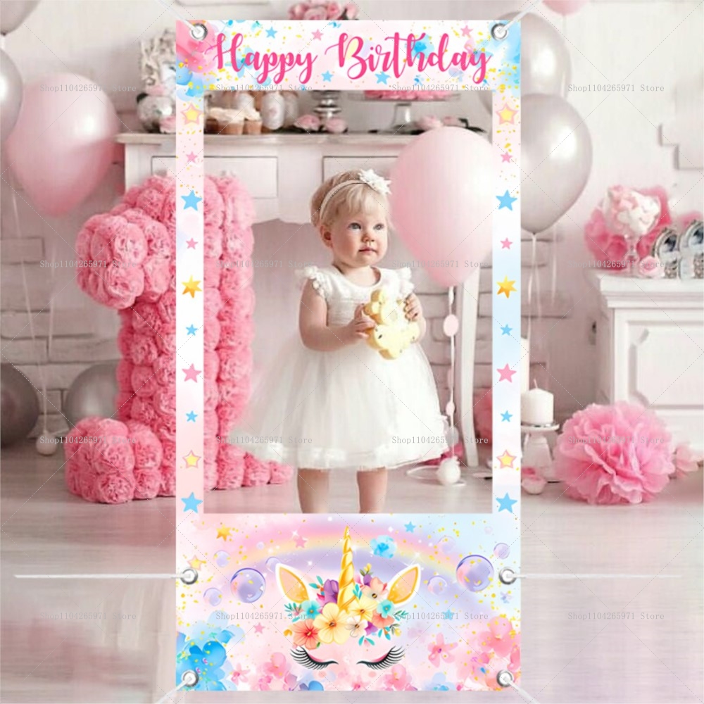 Baby Clothing Event - Unicorn Theme Photo Booth Frame Props