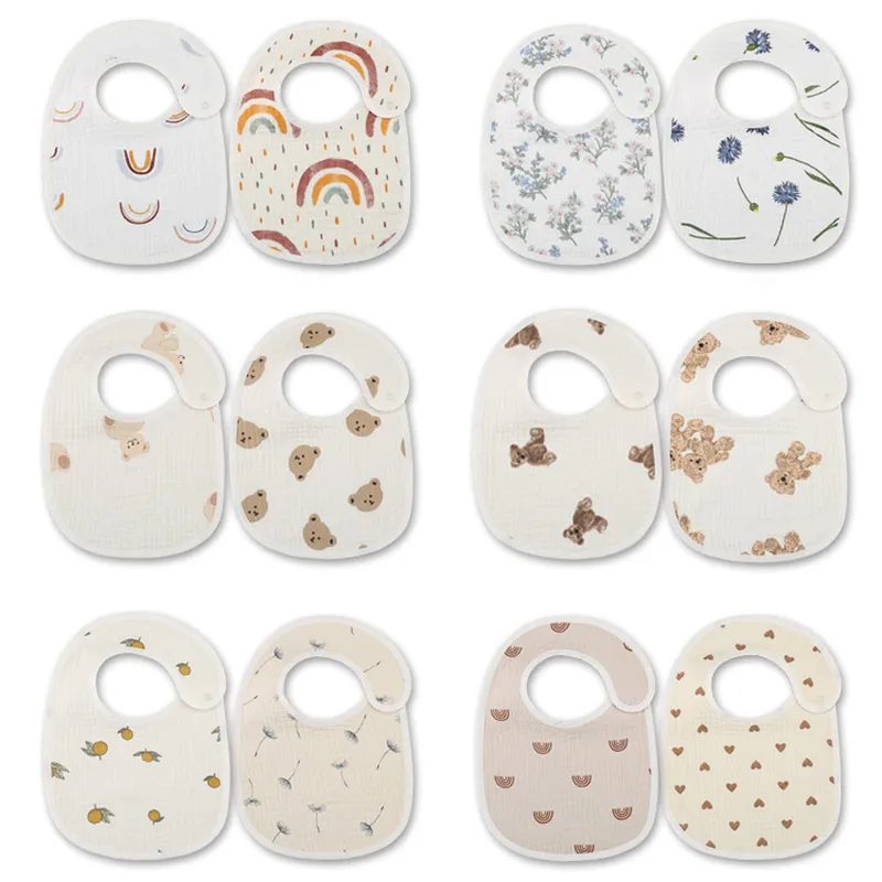 Baby Clothing Fabric - 2pcs/set Waterproof Baby Bibs Cotton Infant