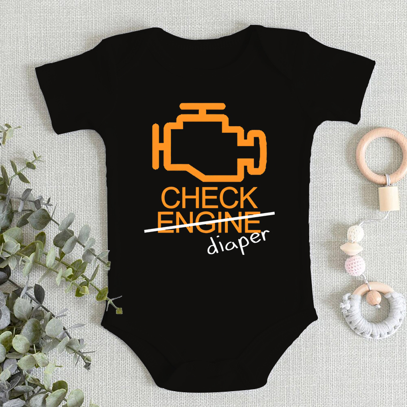 Baby Clothing Next - Funny Check Diaper Letter Design Skin