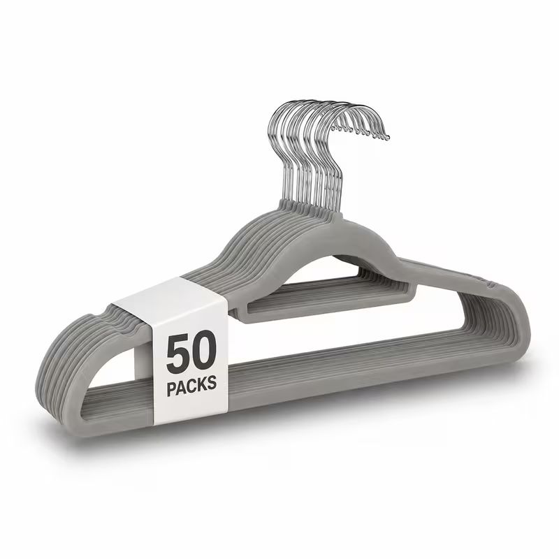 Baby Clothing Rack - Velvet Hanger Set of 50 -