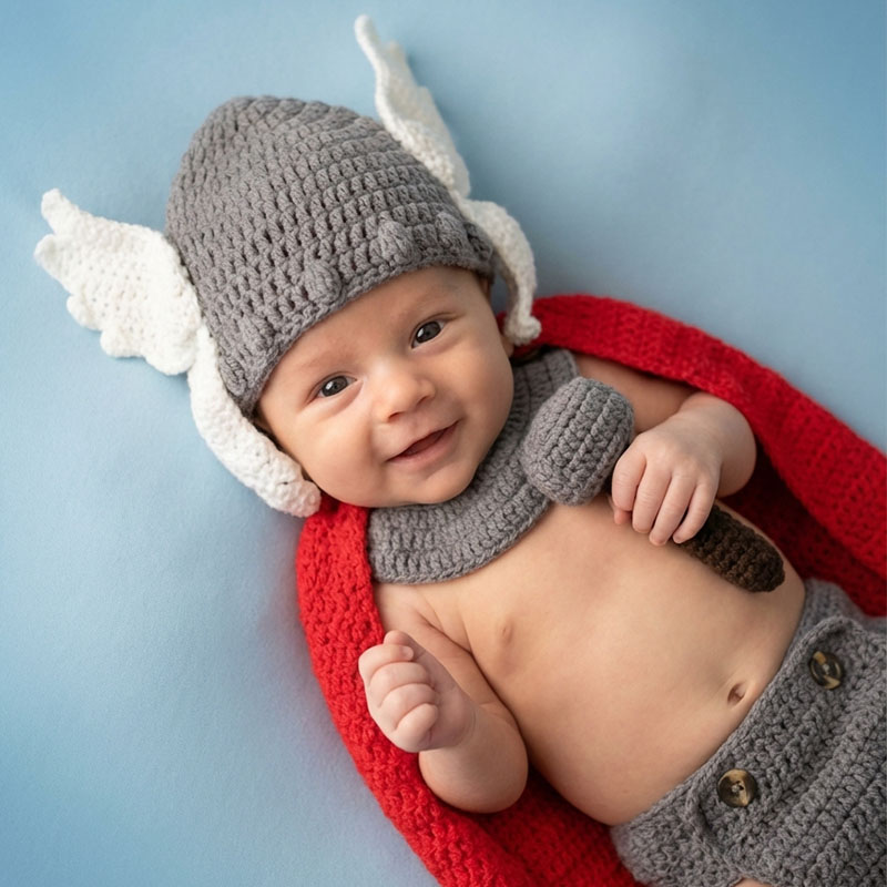 Baby Clothing For Boys - Newborn Photography Props Thor Baby Costume