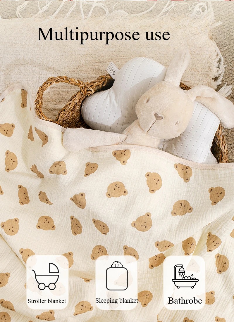 Baby Bath Towel 4 Layers Gauze - đánh giá và giá Baby Clothing Fabric