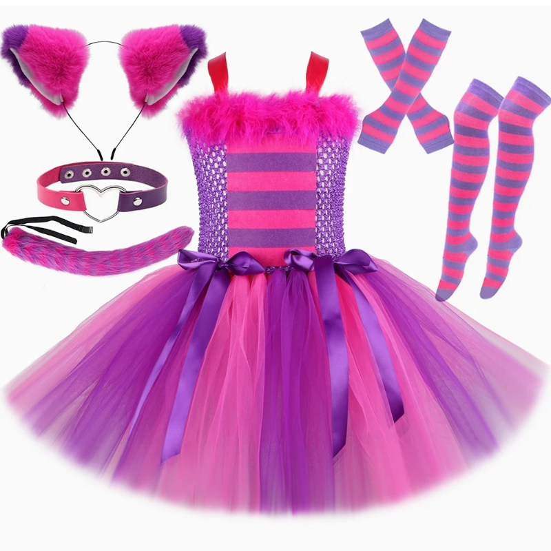 Cartoon Magic Striped Cheshire - đánh giá và giá Baby Tutu Skirt