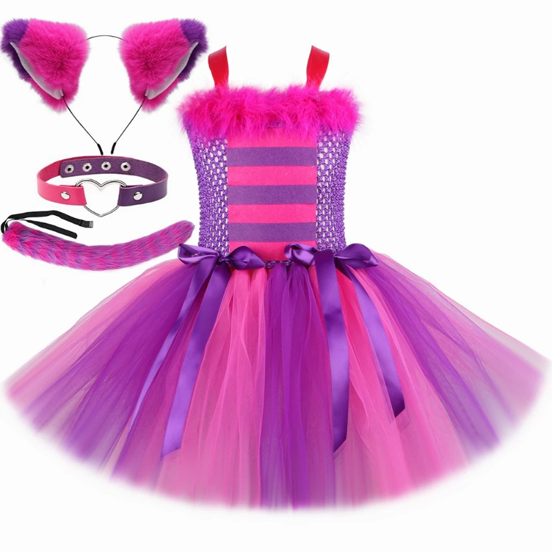 Cartoon Magic Striped Cheshire - đánh giá và giá Baby Tutu Skirt