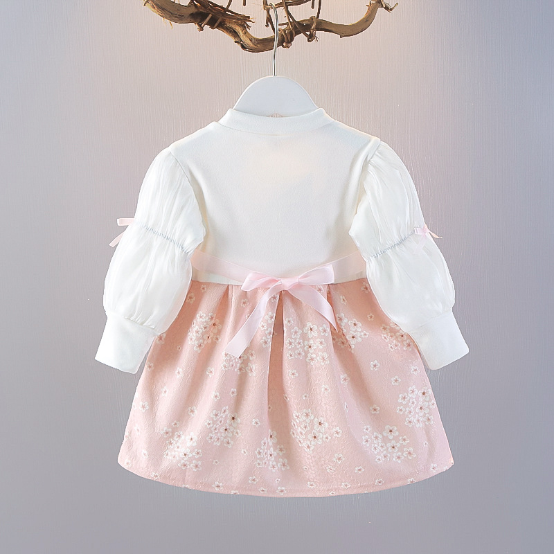 Spring Kid Girls Dress Long Sl - đánh giá và giá Baby Clothing Line