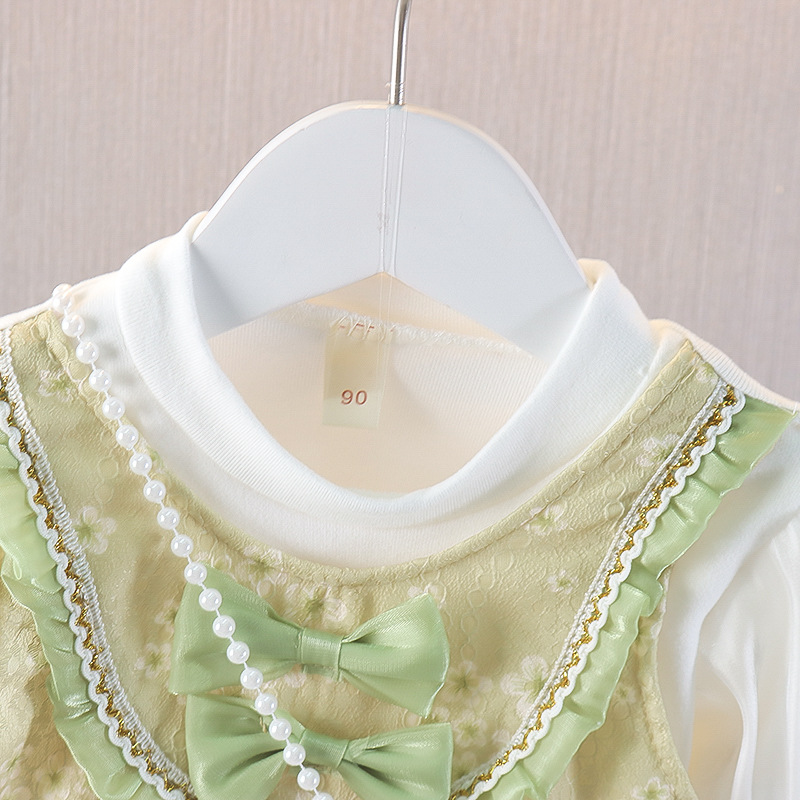 Spring Kid Girls Dress Long Sl - đánh giá và giá Baby Clothing Line