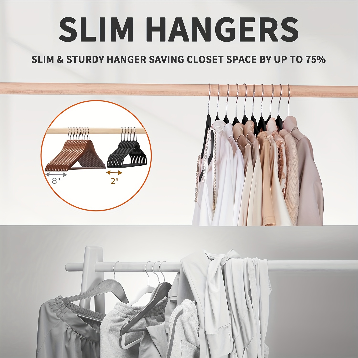 50Velvet non-slip hangers, spa - đánh giá và giá Baby Clothing Rack