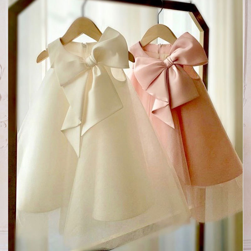 Mùa Hè 2021 Nơ Lớn Đầm Bé Gái  - đánh giá và giá Baby Clothing Essentials