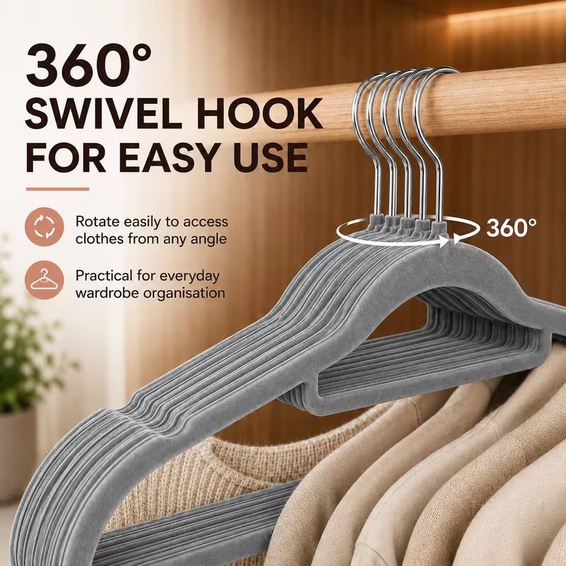Velvet Hanger Set of 50 - Non- - đánh giá và giá Baby Clothing Rack