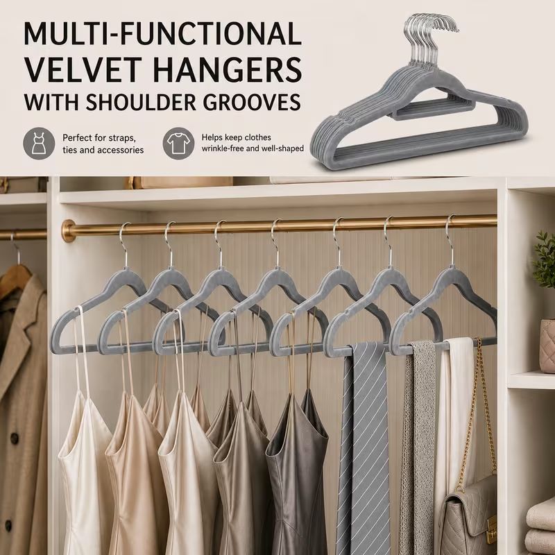 Velvet Hanger Set of 50 - Non- - đánh giá và giá Baby Clothing Rack