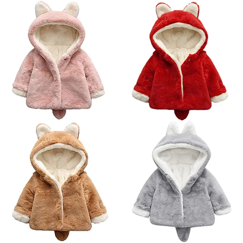 Cute Cat Ears Plush Baby Jacke - đánh giá và giá Baby Clothing Winter