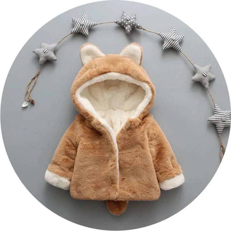 Cute Cat Ears Plush Baby Jacke - đánh giá và giá Baby Clothing Winter