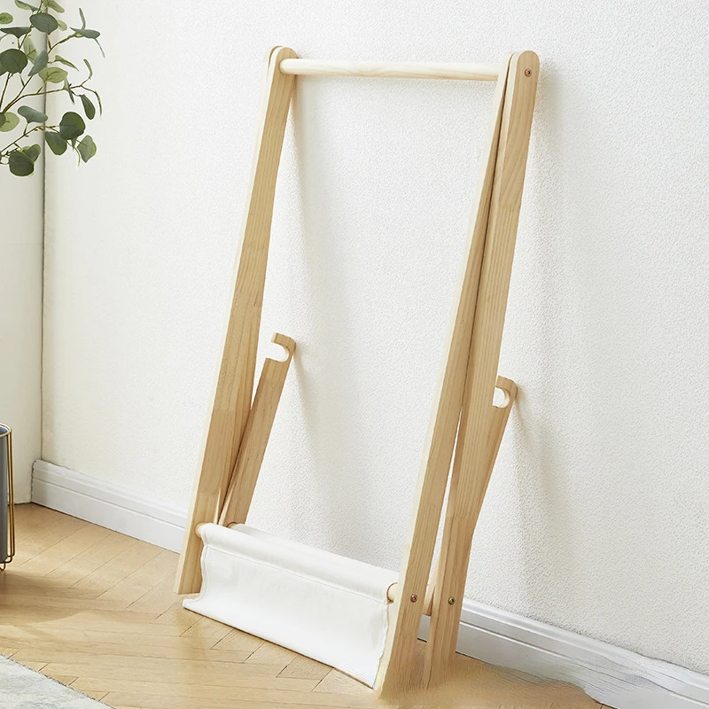 Solid Wood Floor Standing Clot - đánh giá và giá Baby Clothing Rack