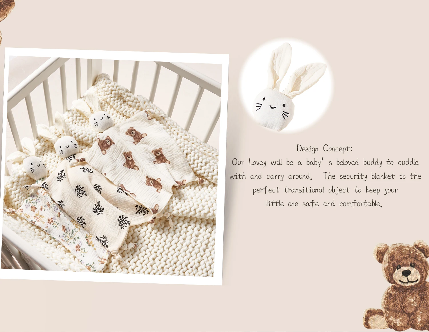 Baby Soothing Towel: Soft Rabb - đánh giá và giá Baby Clothing Fabric