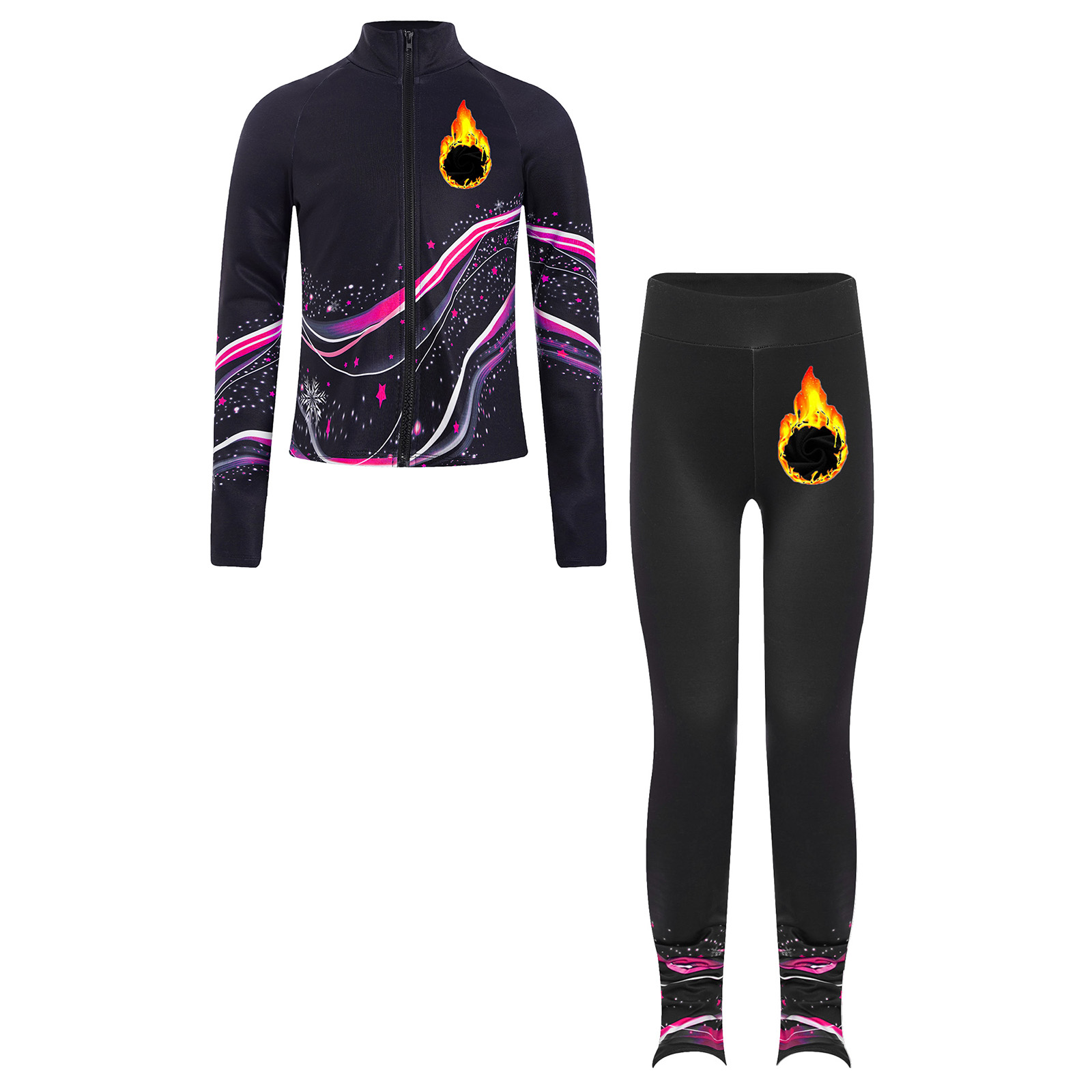 Kids Girls Fleece Figure Skati - đánh giá và giá Toddler Legging Set